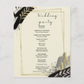 Budget Elegant Wedding Program card. Flyer (Achterkant)