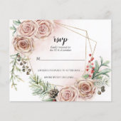 Budget Elegant Wedding RSVP Card. (Voorkant)