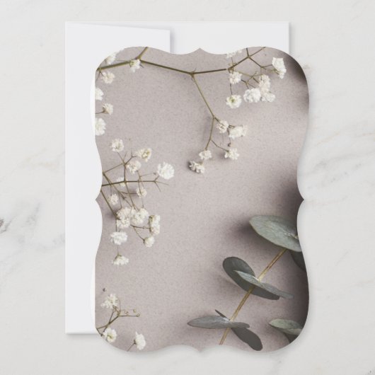 Budget Elegant Wedding Uitnodiging (Achterkant)