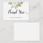 BUDGET Elegant Wedding White Floral Notitiekaartje (Voorkant / Achterkant)