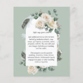 BUDGET Elegant White Roses Arch Wedding Invite Flyer (Achterkant)