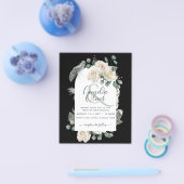 BUDGET Elegant White Roses Arch Wedding Invite Flyer (Enkel)