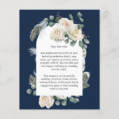 BUDGET Elegant White Roses Arch Wedding Invite Flyer (Achterkant)