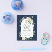 BUDGET Elegant White Roses Arch Wedding Invite Flyer (Enkel)