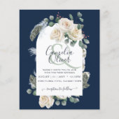 BUDGET Elegant White Roses Arch Wedding Invite Flyer (Voorkant)