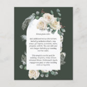 BUDGET Elegant White Roses Arch Wedding Invite Flyer (Achterkant)