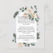 BUDGET Elegant White Roses Arch Wedding Invite Flyer (Achterkant)