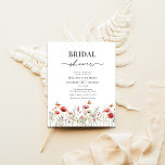 Budget Elegant Wildflower Bridal Shower Invitation<br><div class="desc">Budget Elegant Wildflower Vrijgezellenfeest</div>