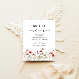 Budget Elegant Wildflower Bridal Shower Invitation