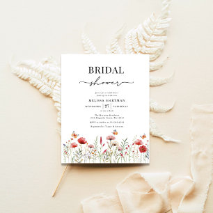 Budget Elegant Wildflower Bridal Shower Invitation