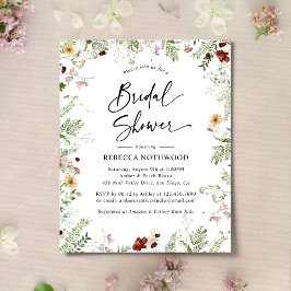 Budget Elegant Wildflower Bridal Shower Invitation