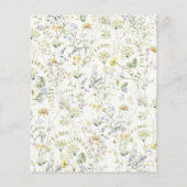 Budget Elegant Wildflower Bridal Shower Invitation Flyer (Achterkant)