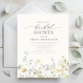 Budget Elegant Wildflower Bridal Shower Invitation Flyer
