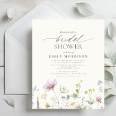 Budget Elegant Wildflower Bridal Shower Invitation Flyer