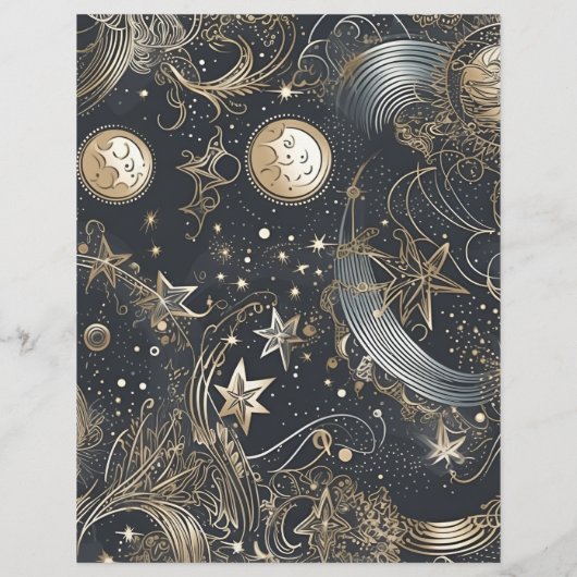 Budget Elegant Zilver Goud Hemelbruiloft Flyer (Achterkant)