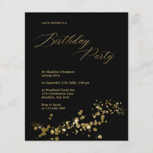 BUDGET Elegant Zwart Goud Confetti Volwassen Verja