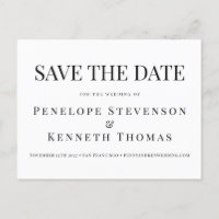 Budget Elegant Zwart Wit Save The Date
