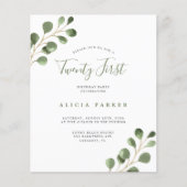 Budget elegante 21e verjaardagsuitnodiging flyer (Voorkant)