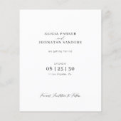 Budget elegante 3 foto bruiloft bewaar de datumkaa (Achterkant)