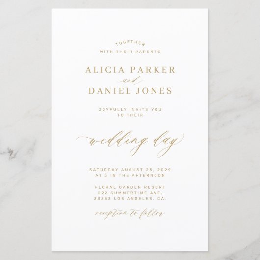 Budget elegante 4 foto QR code alles in één bruilo (Voorkant)