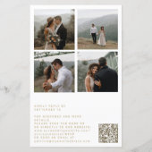 Budget elegante 4 foto QR code alles in één trouwf (Achterkant)