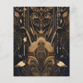 Budget Elegante Art Deco Peacocks Bruiloft (Achterkant)