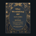 Budget Elegante Art Deco Peacocks Bruiloft<br><div class="desc">Introductie van onze elegante Art Deco bruiloft uitnodiging! Deze uitnodiging geeft de glamour van de Art Deco-stijl prachtig weer, met geometrische en details die een weelderige en stijlvolle touch aan uw trouwbriefpapier toevoegen. Het zet de toon voor een bruiloft gevuld met luxe en verfijning. Dit is wat onze Elegant Art...</div>