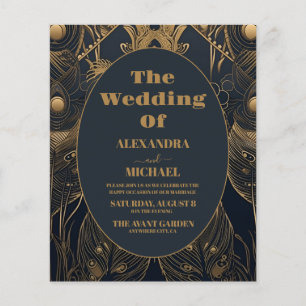 Budget Elegante Art Deco Peacocks Bruiloft