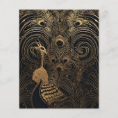 Budget Elegante Art Deco Peacocks Bruiloft (Achterkant)