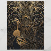 Budget Elegante Art Deco Peacocks Bruiloft Flyer (Achterkant)