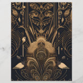 Budget Elegante Art Deco Peacocks Bruiloft Flyer (Achterkant)