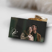 BUDGET Elegante Bloem Aquarel Foto RSVP Informatiekaartje