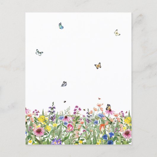 Budget Elegante Bloemen 40e Verjaardagsfeest (Achterkant)