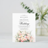BUDGET Elegante Bloemen Boeket Monogram Huwelijk (Staand voorkant)