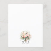 BUDGET Elegante Bloemen Boeket Monogram Huwelijk (Achterkant)