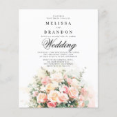 BUDGET Elegante Bloemen Boeket Monogram Huwelijk (Voorkant)