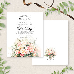 BUDGET Elegante Bloemen Boeket Monogram Huwelijk