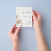 Budget Elegante  Bloemenbruiloft Uitnodiging Flyer (Hand)