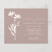 Budget Elegante Bloemstof Dusty Mauve bruiloft Uit (Voorkant)