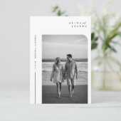 Budget Elegante Boho Foto Huwelijksuitnodigingen Kaart (Staand voorkant)