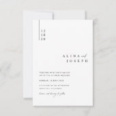 Budget Elegante Boho Foto Huwelijksuitnodigingen Kaart (Achterkant)