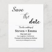 Budget elegante Boho Wedding Save the Date Flyer (Voorkant)