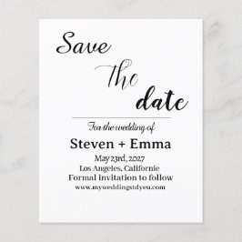Budget elegante Boho Wedding Save the Date Flyer
