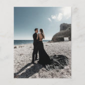 Budget Elegante Boog & Calligrafie Foto Bruiloft (Achterkant)