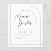 Budget Elegante Boog & Calligrafie Foto Bruiloft (Voorkant)