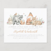 Budget Elegante Bosdieren Baby Shower (Voorkant)