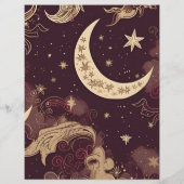 Budget Elegante Bourgondische Gouden Hemelbruiloft Flyer (Achterkant)