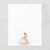 BUDGET Elegante bruid Trouwjurk Vrijgezellenfeest Flyer (Achterkant)