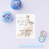 BUDGET Elegante bruid Trouwjurk Vrijgezellenfeest Flyer (Enkel)