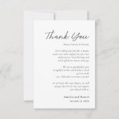 Budget Elegante bruiloft Dank u kaarten (Voorkant)
